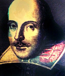 Shakespeare 1996 Embellished Huge Limited Edition Print - Steve Kaufman Shakespeare 1996 Embellished Huge Limited Edition Print - Steve Kaufman