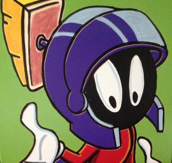 Marvin, The Martian 51x51 Original Painting - Steve Kaufman Marvin, The Martian 51x51 Original Painting - Steve Kaufman
