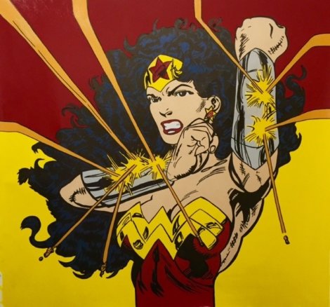 Wonder Woman Large 2000 44x40 Original Painting - Steve Kaufman