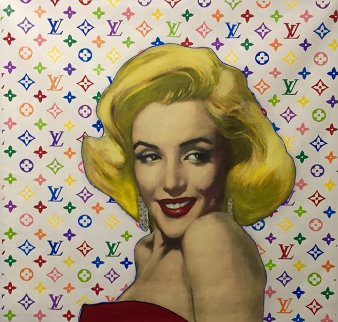 Marilyn Louis Vuitton Unique 1995 40x40 Super Huge Original Painting - Steve Kaufman Marilyn Louis Vuitton Unique 1995 40x40 Super Huge Original Painting - Steve Kaufman
