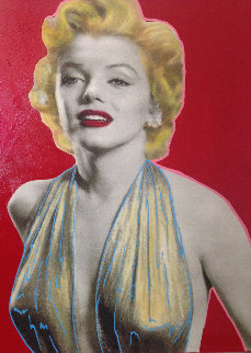 Marilyn Unique 20x17 Original Painting - Steve Kaufman