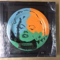 Marilyn Monroe Ceramic Plate Unique Original Painting by Steve Kaufman - 1 Marilyn Monroe Ceramic Plate Unique Original Painting by Steve Kaufman - 1