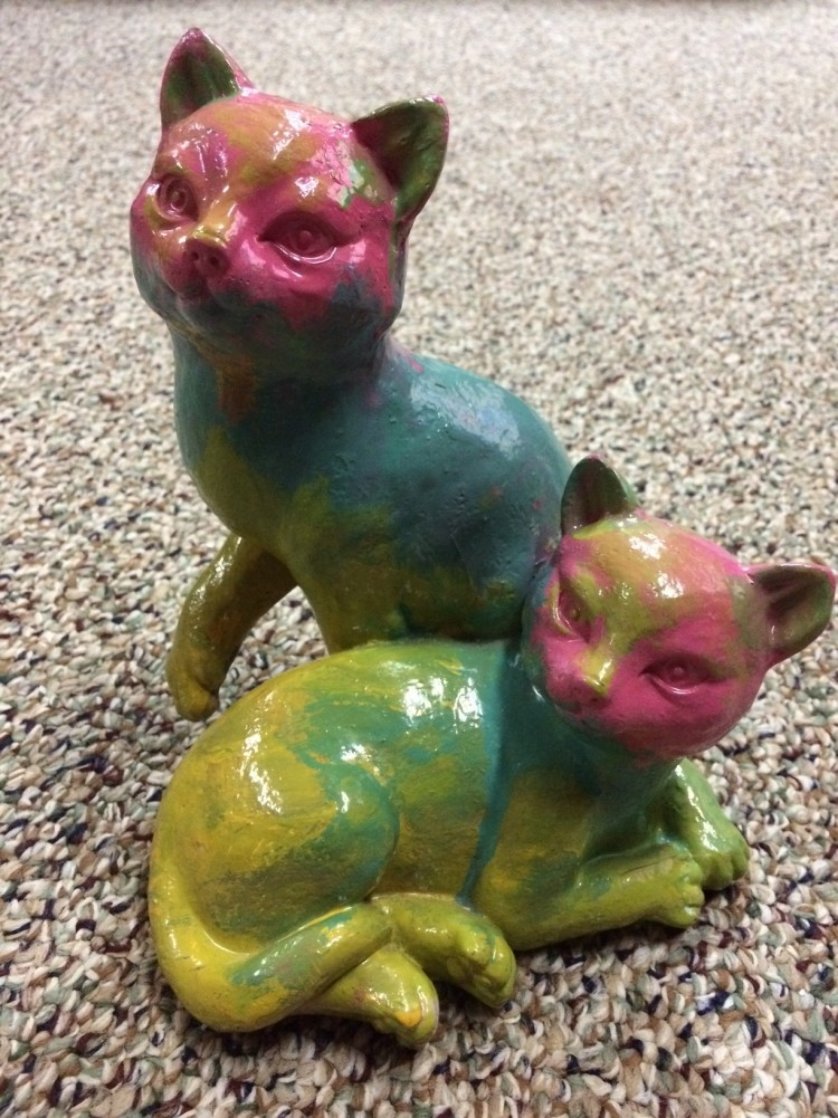 Cats Acrylic Sculpture Unique Sculpture by Steve Kaufman Cats Acrylic Sculpture Unique Sculpture by Steve Kaufman