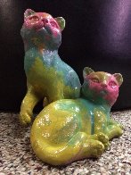 Cats Acrylic Sculpture Unique Sculpture by Steve Kaufman - 1 Cats Acrylic Sculpture Unique Sculpture by Steve Kaufman - 1