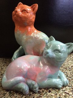 Cats Acrylic Sculpture Unique Sculpture - Steve Kaufman Cats Acrylic Sculpture Unique Sculpture - Steve Kaufman
