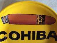Cohiba Cigars Ceramic Plate Unique Original Painting by Steve Kaufman - 1 Cohiba Cigars Ceramic Plate Unique Original Painting by Steve Kaufman - 1