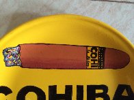 Cohiba Cigars Ceramic Plate Unique Original Painting by Steve Kaufman - 4 Cohiba Cigars Ceramic Plate Unique Original Painting by Steve Kaufman - 4