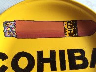 Cohiba Cigars Ceramic Plate Unique Original Painting by Steve Kaufman - 8 Cohiba Cigars Ceramic Plate Unique Original Painting by Steve Kaufman - 8