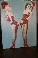 Marilyn Monroe/Jane Russell: Gentlemen Prefer Blondes Unique 45x35 Original Painting by Steve Kaufman - 2