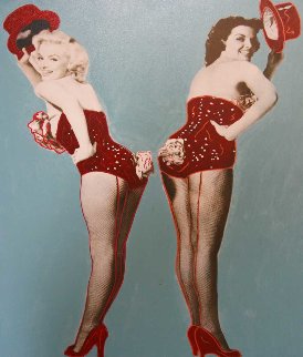 Marilyn Monroe/Jane Russell: Gentlemen Prefer Blondes Unique 45x35 Original Painting - Steve Kaufman Marilyn Monroe/Jane Russell: Gentlemen Prefer Blondes Unique 45x35 Original Painting - Steve Kaufman