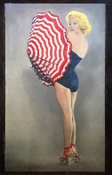 Marilyn With Umbrella 2009 56x34 Huge Limited Edition Print by Steve Kaufman - 2 Marilyn With Umbrella 2009 56x34 Huge Limited Edition Print by Steve Kaufman - 2