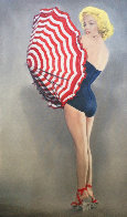 Marilyn With Umbrella 2009 56x34 Super Huge Limited Edition Print by Steve Kaufman - 0 Marilyn With Umbrella 2009 56x34 Super Huge Limited Edition Print by Steve Kaufman - 0