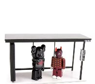 Kaws X Kubrick Set 1 Bus Stop - Bearbrick Medicom Vinyl Sculpture (Purple) 8 in Sculpture by KAWS - 1 Kaws X Kubrick Set 1 Bus Stop - Bearbrick Medicom Vinyl Sculpture (Purple) 8 in Sculpture by KAWS - 1