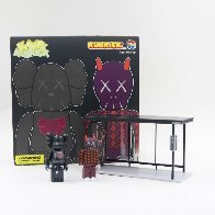 Kaws X Kubrick Set 1 Bus Stop - Bearbrick Medicom Vinyl Sculpture (Purple) 8 in Sculpture by KAWS - 2 Kaws X Kubrick Set 1 Bus Stop - Bearbrick Medicom Vinyl Sculpture (Purple) 8 in Sculpture by KAWS - 2