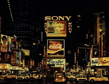 Times Square Change Scene 1995 Limited Edition Print - Ken Keeley