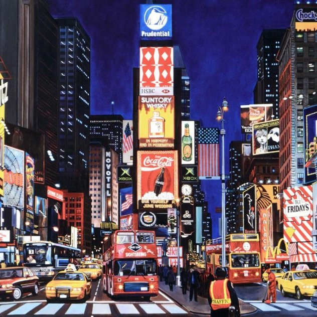 Times Square At Night AP Limited Edition Print by Ken Keeley