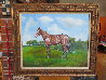 Untitled Horse Portrait 1970 33x38 Original Painting by Ken Keeley - 1