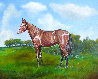 Untitled Horse Portrait 1970 33x38 Original Painting by Ken Keeley - 0