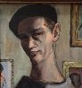 Artist As a Young Man 1965 15x33 Original Painting by Margaret D. H. Keane - 3