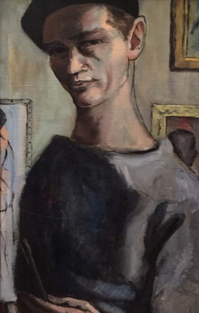 Artist As a Young Man 1965 15x33 Original Painting by Margaret D. H. Keane