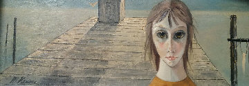 Little Girl Iconic Waif 27x34 Big Eyes By Margaret D H Keane