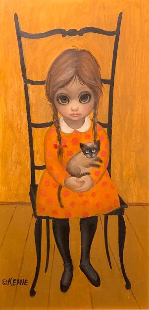 At Grandmas House 1961 12x6 Original Painting - Margaret D. H. Keane