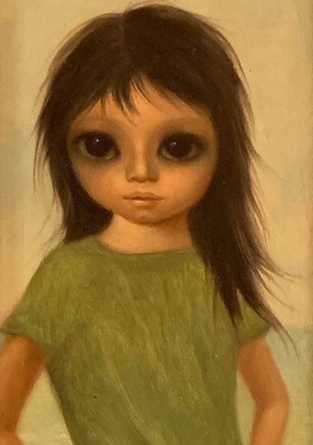 Little Sister 1966 14x10 Original Painting - Margaret D. H. Keane