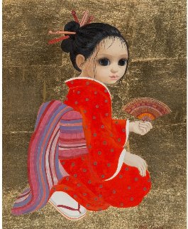 Little Girl Iconic Waif 27x34 Big Eyes By Margaret D H Keane