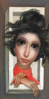 Break Thru 1962 15x12 Big Eyes) Original Painting - Margaret D. H. Keane Break Thru 1962 15x12 Big Eyes) Original Painting - Margaret D. H. Keane