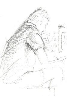 Red Skelton Portrait Drawing 1960 4x6 Drawing - Margaret D. H. Keane Red Skelton Portrait Drawing 1960 4x6 Drawing - Margaret D. H. Keane