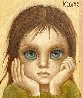 Untitled Big Eyed Girl w/ Blue Eyes 1967 9x7 - Used in Big Eyes Movie Original Painting by Margaret D. H. Keane - 2