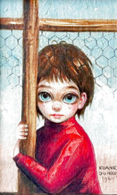 Big Eyed Waif 1965 Original Painting by Margaret D. H. Keane