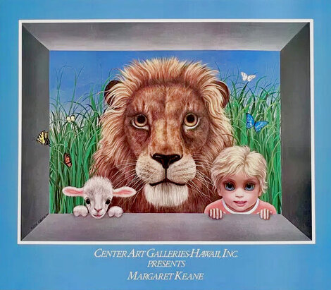 Lion and Lamb HS Limited Edition Print - Margaret D. H. Keane