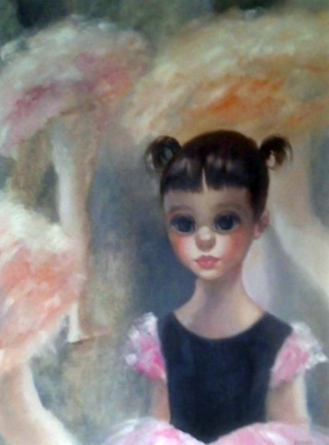 Ballerina (Big Eyes) 28x22 Original Painting by Margaret D. H. Keane