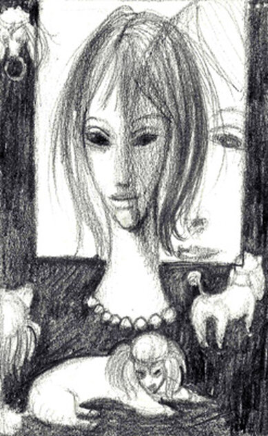 Margaret Keane - Red Skelton - A Collection of 7 Drawings - 1960 (Big Eyes) by Margaret D. H. Keane