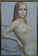 Lisa 1969 (Big Eyes) 37x25 Original Painting by Margaret D. H. Keane - 4 Lisa 1969 (Big Eyes) 37x25 Original Painting by Margaret D. H. Keane - 4