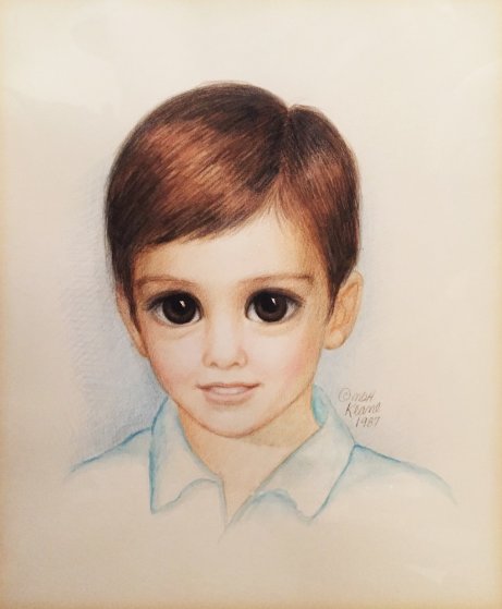 Young Matthew Big Eyes 1987 19x20 Big Eyes By Margaret D H Keane