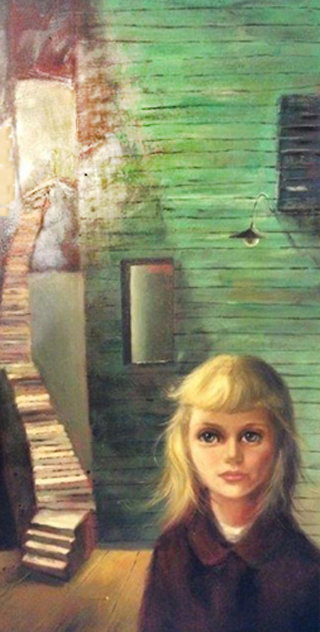 Growing Up 1961 24x38 (Big Eyes) Original Painting by Margaret D. H. Keane