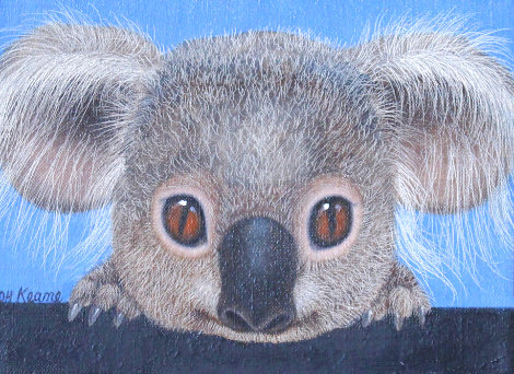 Koala Express 1977 14x18 Original Painting - Margaret D. H. Keane