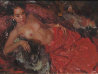 Nude in Red 1993 19x15 Original Painting by Ramon Kelley - 2