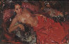 Nude in Red 1993 19x15 Original Painting by Ramon Kelley - 0