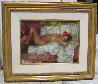 Nude Woman with a Rose in Her Hair 1993 25x21 Original Painting by Ramon Kelley - 1