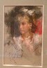 Untitled (Portrait of a Girl) 1987 26x19 Original Painting by Ramon Kelley - 3