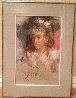 Untitled (Portrait of a Girl) 1987 26x19 Original Painting by Ramon Kelley - 1