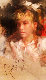 Untitled (Portrait of a Girl) 1987 26x19 Original Painting - Ramon Kelley