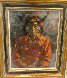 Buffalo Horns Sioux Pastel 1981 32x27 Works on Paper (not prints) by Ramon Kelley - 1