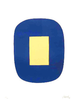 Dark Blue With Yellow 1965 Limited Edition Print - Ellsworth Kelly Dark Blue With Yellow 1965 Limited Edition Print - Ellsworth Kelly
