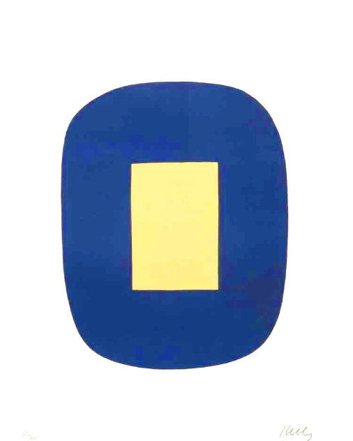 Dark Blue With Yellow 1965 Limited Edition Print by Ellsworth Kelly