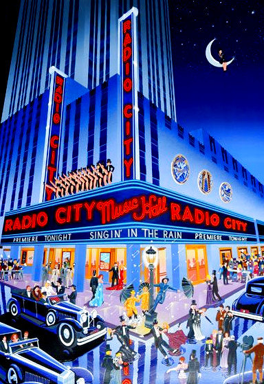 Radio City Music Hall AP 1989 Serigraph 32x22 by Melanie Taylor