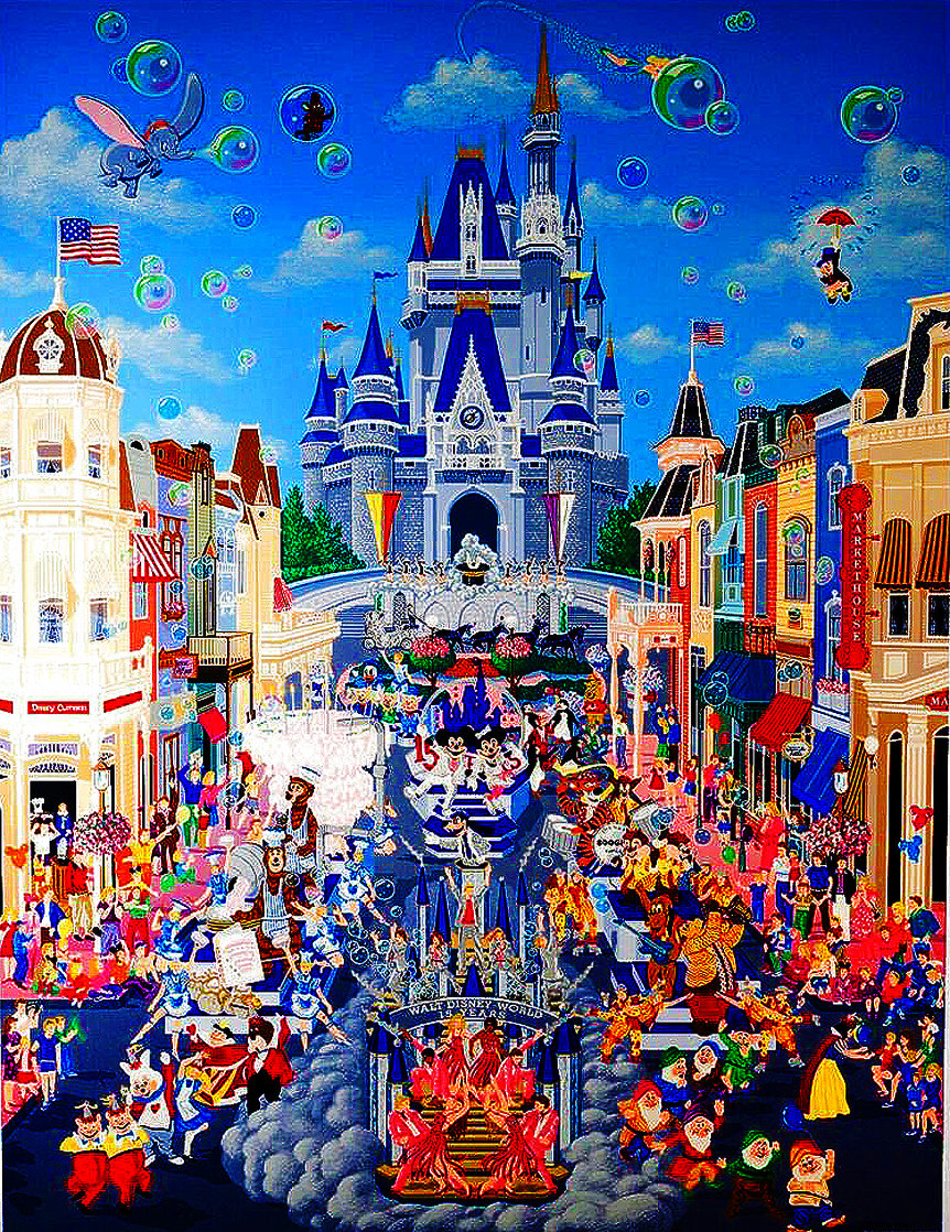 Walt Disney World, 1987, Serigraph, 30x23, by Melanie Taylor Kent